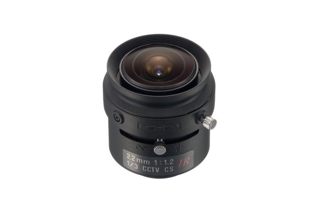 R-compatible fixed focal length lenses covering the complete range from 2.2mm for an ultra-wide-angle view